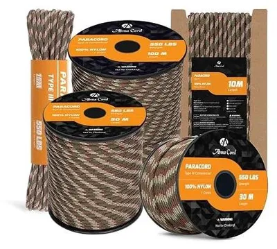 Zdjęcie produktu dla Paracord 550 nylonowy 4MM x 50M lina do survivalus outdo