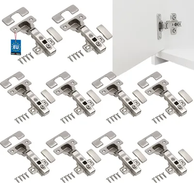 Produktbild von KOTARBAU® 10er Set Möbelscharnier Innenanschlag Soft Close Hydraulisch Minischarnier Automatikscharnier Topfscharnier Schrankscharnier Klappscharnier