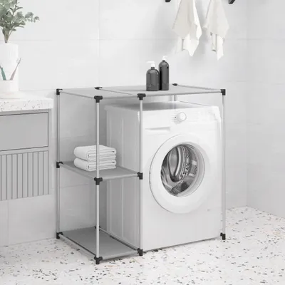 Produktbild von Waschmaschinenregal in Grau 87x55x90,5 cm aus Eisen