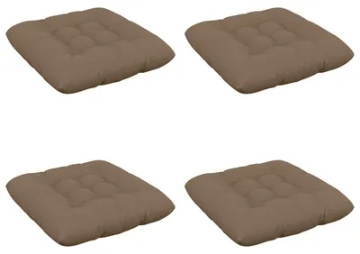 Productafbeelding van Zitkussens VIANEN, 4 stuks, 100% polyester, taupekleurig, 40 x 40 x 12 cm