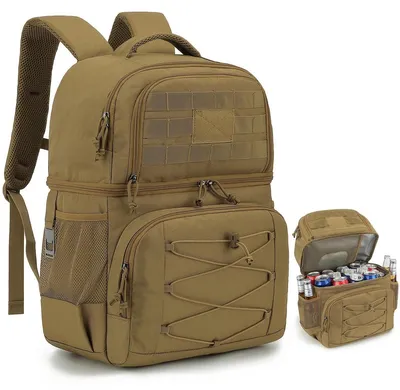 Produktbild von Kühltasche Kühlrucksack Kühlrucksack - Zwei Fächer - 30,4 x 16,5 x 43 cm - 26 Dosen - Für Picknick und Camping