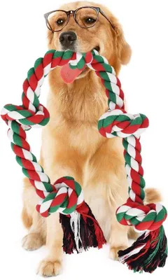 Image de Jouet pour chien XXL en corde de 92 cm avec 5 nœuds, pour grands chiens