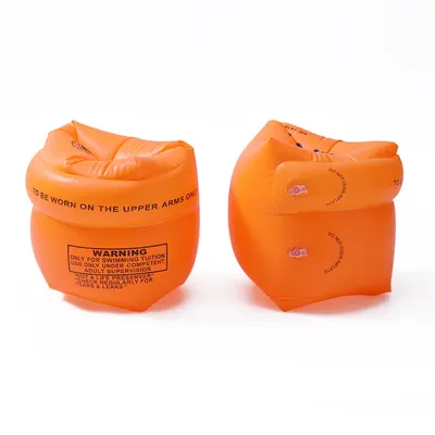 Imagen del producto de Flotadores de PVC para niños, seguros y cómodos, color naranja