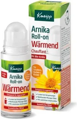 Produktbild von Kneipp Arnika Roll-on wärmend vegan mit Bio Arnika Packung 50ml
