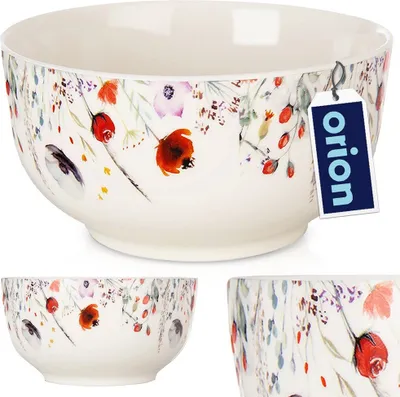 Image de Orion Bol en porcelaine Bol en porcelaine Bol à soupe Bol en porcelaine MOHNBLUMEN 13 cm 500 ml