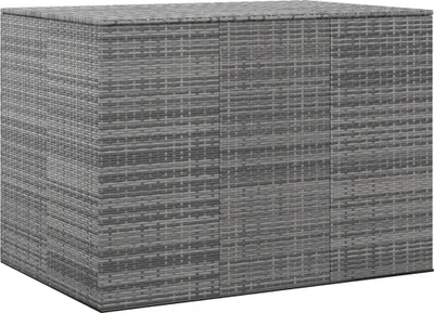 Produktbild von Garten-Kissenbox PE Rattan 145x100x103 cm Grau