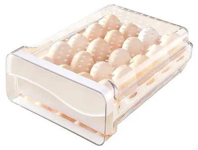 Obrázek produktu pro Vajíčkový zásobník do ledničky, průhledná krabička na vajíčka ve formátu zásuvky