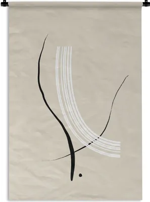 Produktbild von MuchoWow® Wandteppich Wandbehang Linie - Pastell - Gestaltung 60x90 cm Tapisserie Dekoration Wandtuch - Foto-Teppich - Abwaschbar