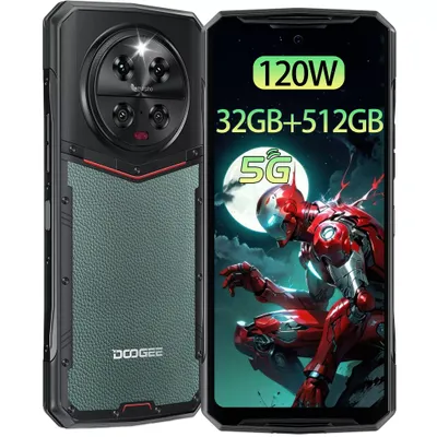 Produktbild von DOOGEE DK10 Outdoor Handy 5G - 512GB+32GB Dimensity 8020,64MP Nachtsicht+50MP 6.67'' 120Hz Outdoor Smartphone, 120W IP68 Android 13 WiFi 6/NFC, Grün