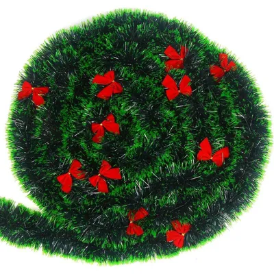 Produktbild von Weihnachtsgirlande 10m dunkelgrün PVC für Innen- und Außenbereich