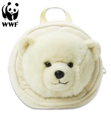 Produktbild von Plüschrucksack Eisbär (Ø25cm) Rucksack Polar Bear Kinderrucksack Backpack