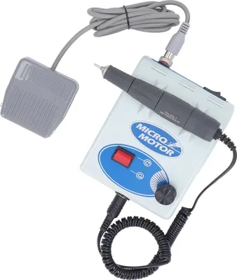 Produktbild von Mikromotor-Poliermaschine 35000RPM Manuelle und Pedalsteuerung Kohlebürste Mikromotor-Schleifmaschine für Labor-Schmuck EU-Stecker 220V