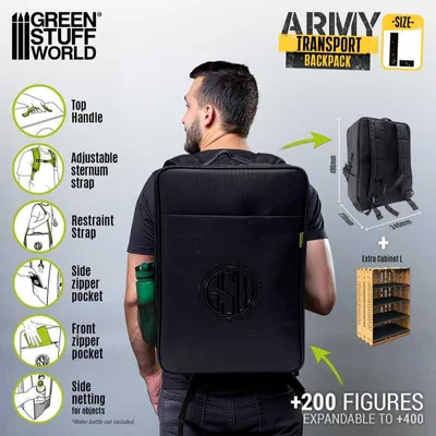 Produktbild von GreenStuffWorld Figurentragetasche - Rucksack L