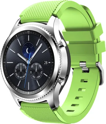 Produktbild von Uhren Armband für Samsung Galaxy Watch 3 45mm 46mm / für Huawei Watch GT GT2 Watch 2 Classic Pro / 22mm Stegbreite weiches Silikon Sport GRÜN