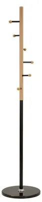 Produktbild von Standgarderobe Step aus schwarzem Metall und Holz
