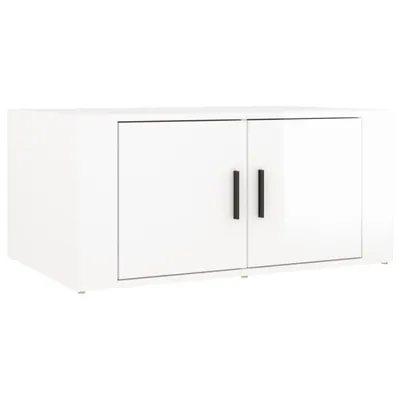 Zdjęcie produktu dla vidaXL Stolik kawowy biały wysoki połysk 80x50x36 cm materiał drewnopochodny