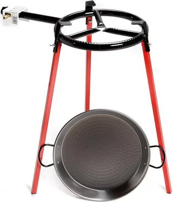 Produktbild von 42 cm paella-geschirrset + 30 cm 3-bein-wärmer Vaello campos 658849