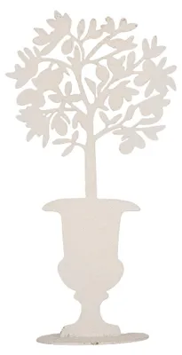Productafbeelding van Clayre & Eef Decoratie Bloem Wit Metaal