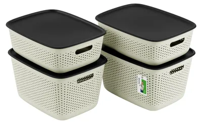 Produktbild von PAFEN Aufbewahrungsboxen Set Weiss - 17,5 x 12,5 x 7 cm