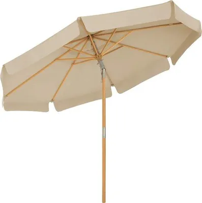 Immagine prodotto di Ombrellone da giardino 300 cm - Ombrellone a otto lati - Tettoia scorrevole - Senza base - Marrone