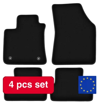 Produktbild von Velours-Teppiche, maßgeschneidert für Renault Megane IV, leichtes Design, schwarz