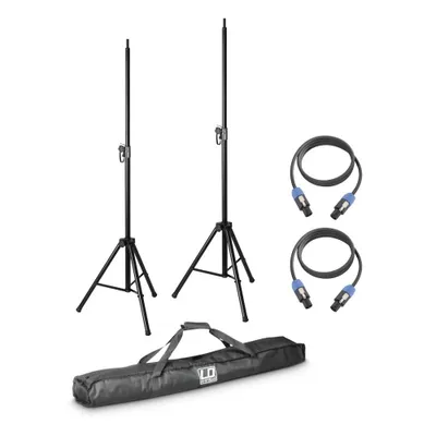 Produktbild von LD Systems PA Zubehör Set Dave 8 Set 2 für DAVE 8 Systeme, 2 Stative (110-180cm, 12kg), 2x 5m Kabel & Tasche