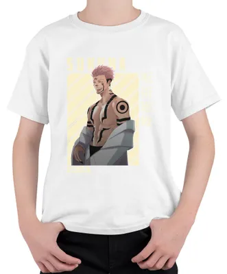 Produktbild von Sukuna Jujutsu Kaisen Ryomen Sukuna Anime Manga Otaku Geschenk Kinder T-Shirt, Weiß, 128