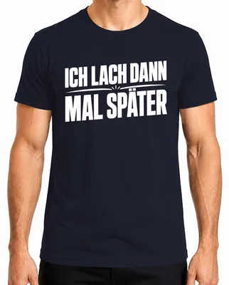 Imagen del producto de Camiseta para hombre, color azul marino, talla XXL, con la frase: "Me reiré más tarde. Divertido. Sarcasmo. Declaración. Sarcástico."