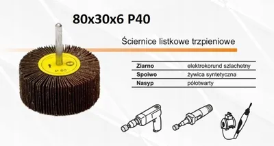 Produktbild von Germaflex Schaft-Lamellenschleifscheibe 80x30x6mm P40 Reinigung