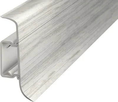 Produktbild von Prinz Klemmsockelleiste PVC esche weiss 22.5x50x2500 mm