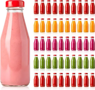Zdjęcie produktu dla SUPERBUTELKI - 100x Butelka KLASYK 200 ml szklana na soki, smoothie, nalewki