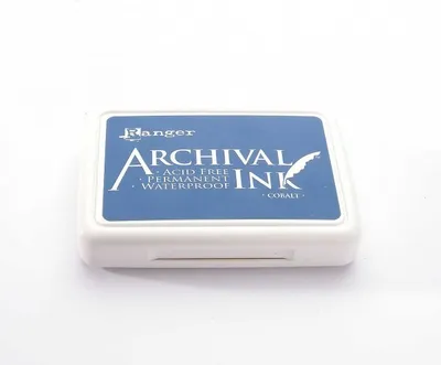 Produktbild von Ranger Archival Ink Stempelkissen - Feinkontur/Wasserfest Cobalt