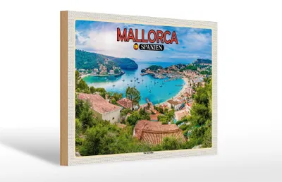 Produktbild von Holzschild Reise 30x20cm Mallorca Spanien Port de Sóller Urlaub