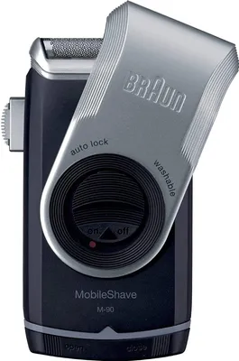 Obrázok produktu pre Braun MobileShave PocketGo M90, Modrá, Strieborná, Batérie, 60 h, 180 g, 38 mm, 79 mm