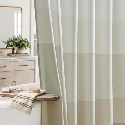 Immagine prodotto di Tenda da doccia Vangao - Beige sfumato, 180 x 180 cm - Lavabile e idrorepellente