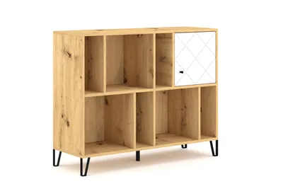 Produktbild von "Bilbao" Bücherregal in Artisan Eiche / Weiß 123,4 x 40 x 95,2 cm