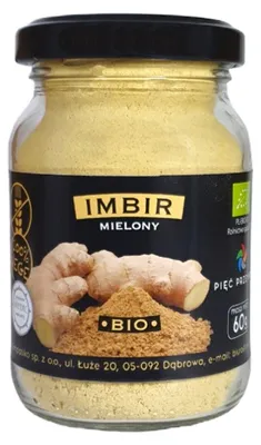 IMBIR MIELONY BEZGLUTENOWY BIO 60 g - PIĘĆ PRZEMIAN