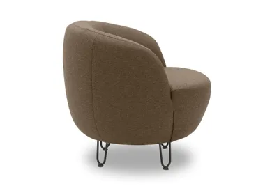 Produktbild von Domo Collection Polstersessel, braun, B72xT76xH72 cm, Nr. 700009, handgefertigt, Polyester Bezug, Polyätherschaum Polsterung, dauerelastische Sitzfläche, max. 110 kg, 35.000 Scheuertouren, SH 44 cm, Metallfüße
