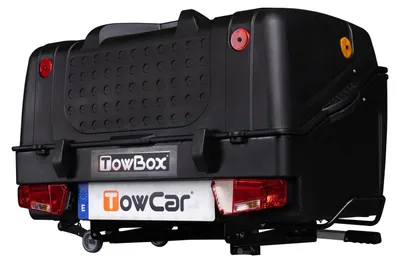 Produktbild von Towbox V1 Black Edition – Anhängerkupplungs-Gepäckbox