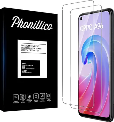 Immagine prodotto di Vetro temperato per OPPO A96 [2 pezzi] Pellicola protettiva dello schermo Antigraffio Vetro Resistente Phonillico®