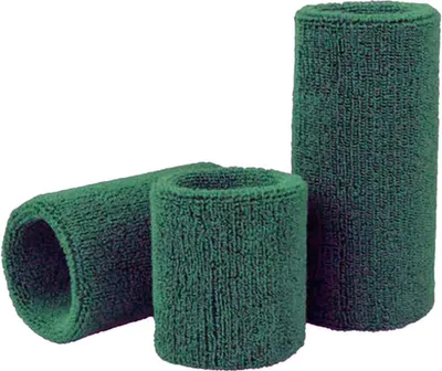 Produktbild von CHPN - Schweißband - Stirnband - Schweißband-Set - Set - Armbänder - Schweißbänder - Frottee - 3-teilig - Baumwolle - Elastisch - Dunkelgrün - Sportband - Sportzubehör