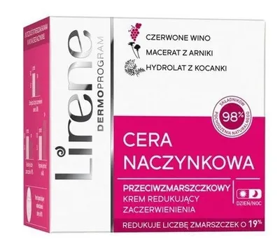 Obrázok produktu pre Lirene, Krém proti vráskam redukujúci začervenanie na deň a noc, 50 ml