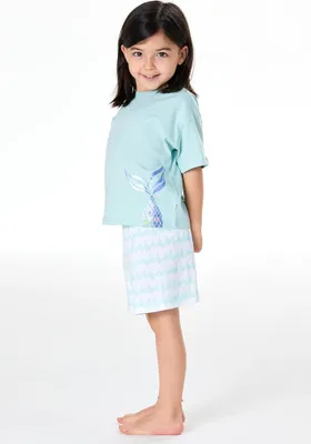 Produktbild von Schiesser Kleinkinder Mädchen Schlafanzug kurz Gr. 128 türkis