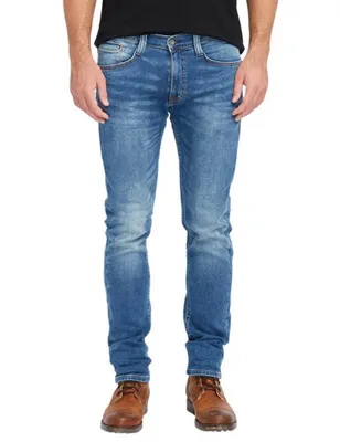 Produktbild von MUSTANG, Herren Jeanshosen, Slim fit, OREGON TAPERED, W28 L32, Blau, Jeans, baggyjeans, buggy