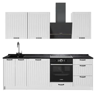 Obrázek produktu pro Kuchyňský kout Vicco Fame-Line Bílý venkovský dům/Bílá 230 cm, PD Antracit, Model 64033
