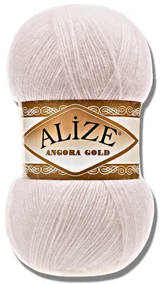 Productafbeelding van Alize 1x 100g Angora Gold garen, effen kleur, geschikt voor haken en breien (599)