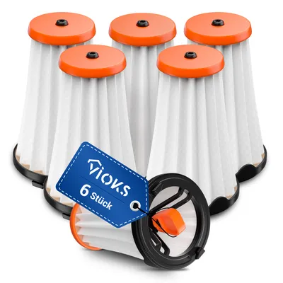 Produktbild von Filter 6 Stück kompatibel mit AEG 900167153/7 AEF144 für Akkusauger Staubsauger