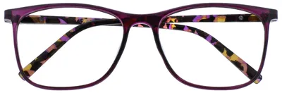 Produktbild von OPULIZE Arc Lesebrille Stilvolle Schlank Rechteckig Rahmen Gemusterte Bügel Federscharniere Kratzfest Lila Herren Damen R66-5 +3.00