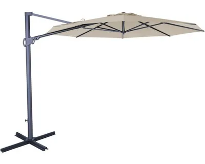 Produktbild von Ampelschirm SOLUNA Beaujeu Ø 300 cm ecru mit UV-Schutz 80, wasserabweisende Polyesterbespannung, leichte Aufspannung per