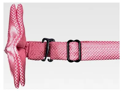 Produktbild von Herren Fliege 12 x 6 cm gebunden mit Hakenverschluss und größenverstellbar in pink für besondere Anlässe